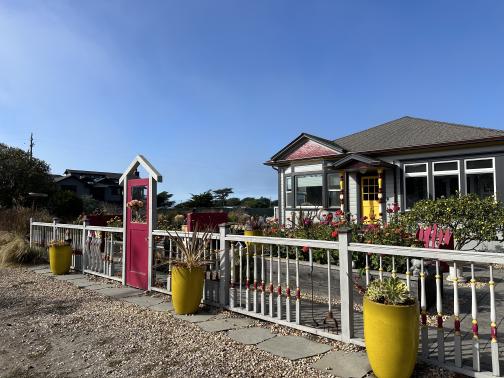 A colorful house near the beach in Half Moon Bay.