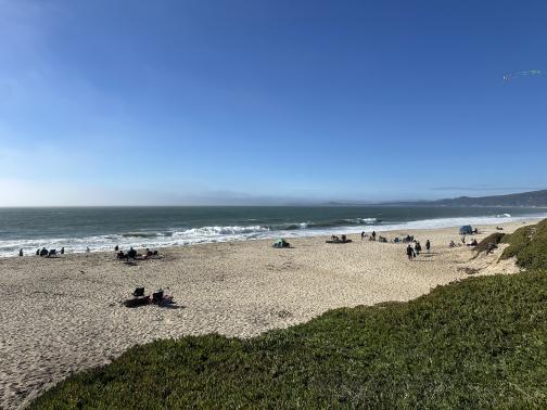 The beach at Half Moon Bay.